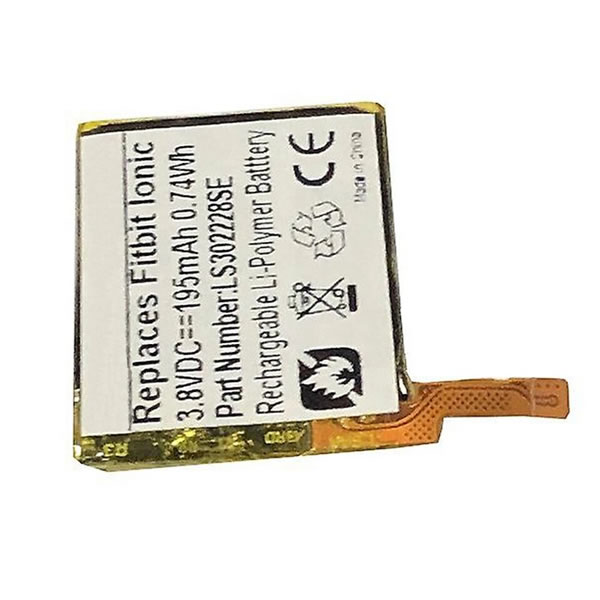 3.8V 195mAh Replacement Battery for Fitbit Ionic Smartwatch FB503 LSSP302228SE (image for) 3.8V 195mAh Replacement Battery for Fitbit Ionic Smartwatch FB503 LSSP302228SE