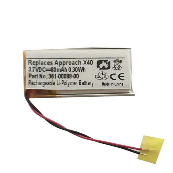 3.7V 80mAh Replacement Battery for 361-00088-00 Garmin Approach X40 Vivosmart HR Vivosmart HR+ Smartwatch (image for) 3.7V 80mAh Replacement Battery for 361-00088-00 Garmin Approach X40 Vivosmart HR Vivosmart HR+ Smartwatch
