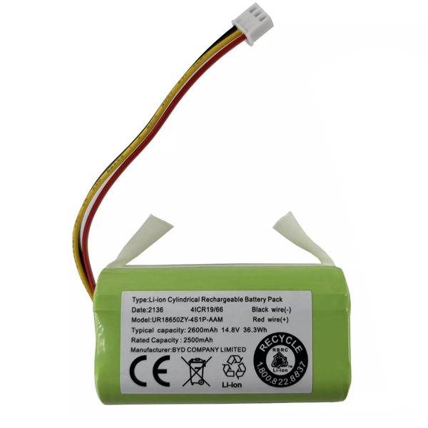 D071-INR-CH-4S1P 14.8V 2600mAh Replacement Battery for Midea M4 Liectroux C30B C30B 2D Wifi Robot Vacuum (image for) D071-INR-CH-4S1P 14.8V 2600mAh Replacement Battery for Midea M4 Liectroux C30B C30B 2D Wifi Robot Vacuum