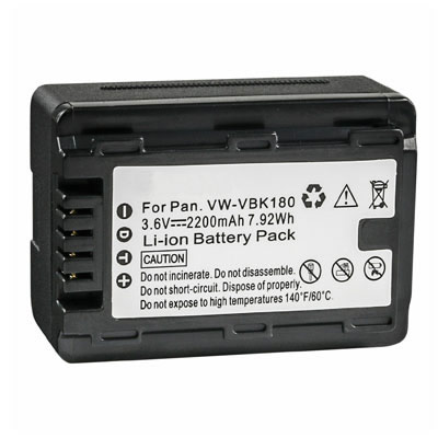3.60V 2200mAh Replacement Battery for Panasonic HDC-TM25 SDR-H101 SDR-S45 SDR-T50