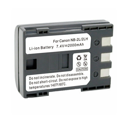 7.4V 2000mAh Replacement Battery for Canon NB-2L NB-2LH NB-2L12 NB2L