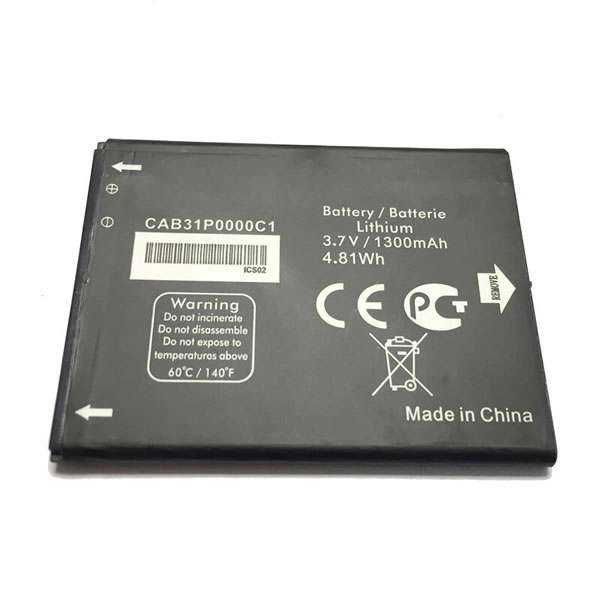 3.7V Replacement Battery CAB31L0000C1 for Alcatel Tribe A382G A383G OT-3040 OT-3040D OT-720D OT-813A T66 VF555 Phone (image for) 3.7V Replacement Battery CAB31L0000C1 for Alcatel Tribe A382G A383G OT-3040 OT-3040D OT-720D OT-813A T66 VF555 Phone