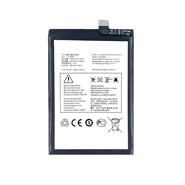 3.85V Replacement Battery TLp038C7 for Alcatel 5V OT-5060A OT-5060D 4000mAh (image for) 3.85V Replacement Battery TLp038C7 for Alcatel 5V OT-5060A OT-5060D 4000mAh