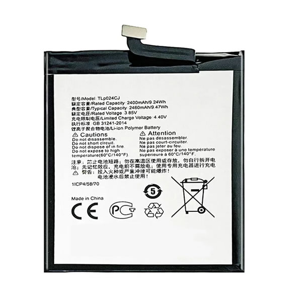 3.85V Replacement Battery TLP024CJ for MetroPCS Alcatel 1X Evolve 5059Z 2400mAh (image for) 3.85V Replacement Battery TLP024CJ for MetroPCS Alcatel 1X Evolve 5059Z 2400mAh