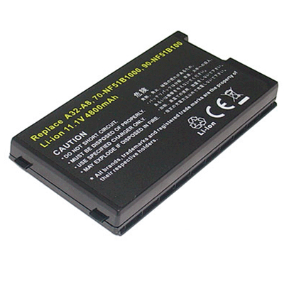 11.10V 5200mAh Replacement Laptop Battery for Asus A32-F80H NB-BAT-A8-NF51B1000